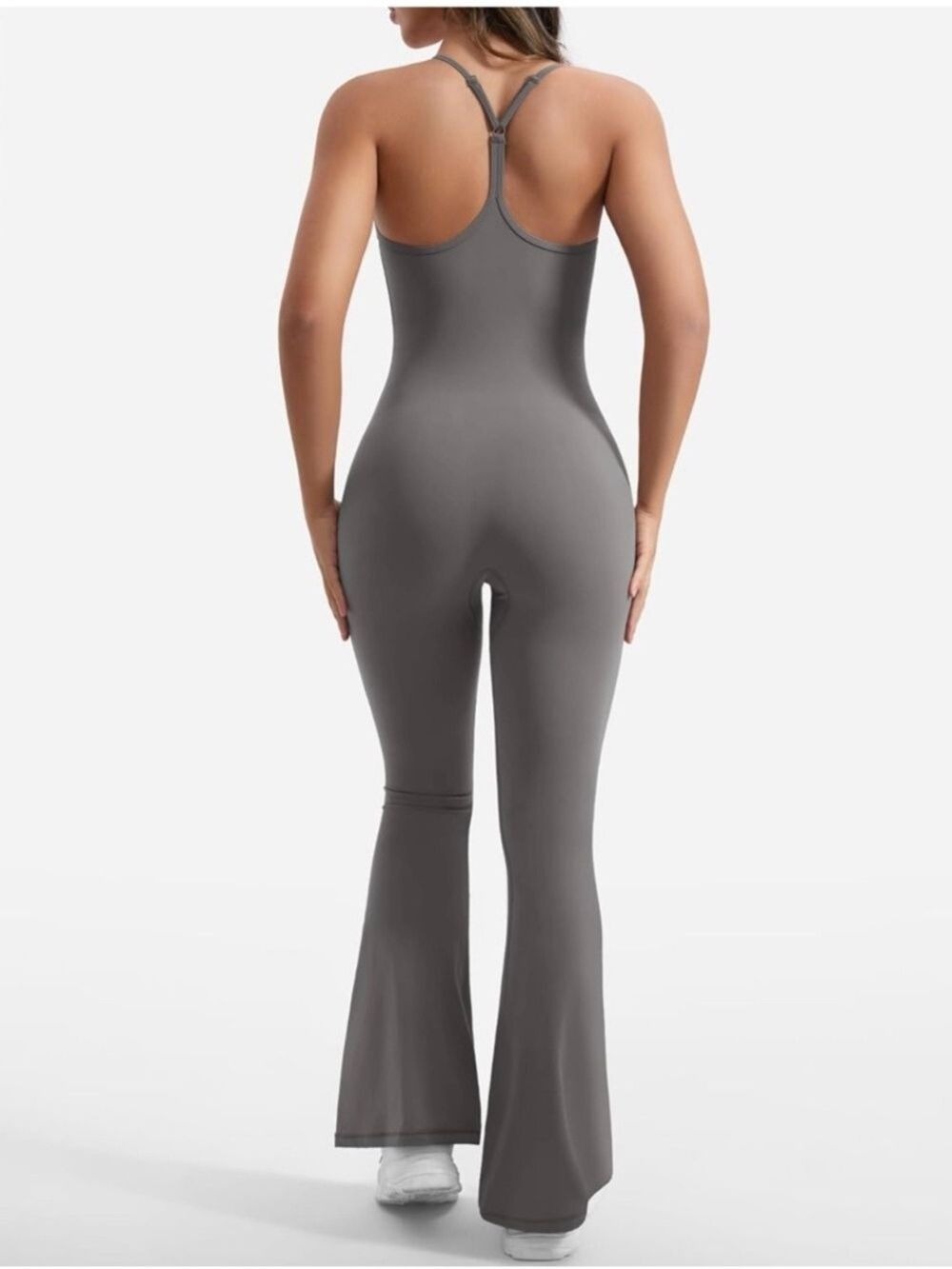 Gray Spaghetti Strap Jumpsuit Size Medium - Picture 2 of 11